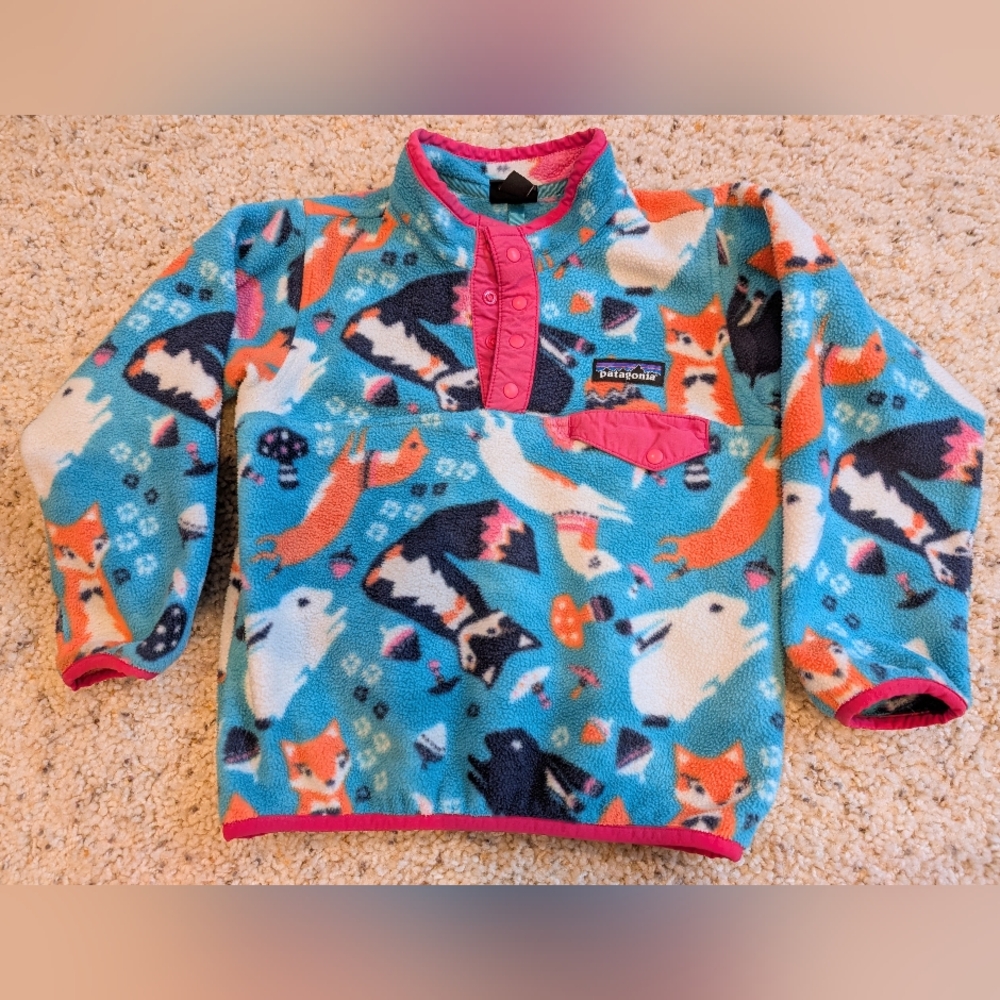 Patagonia Animal Print Fleece Pullover
